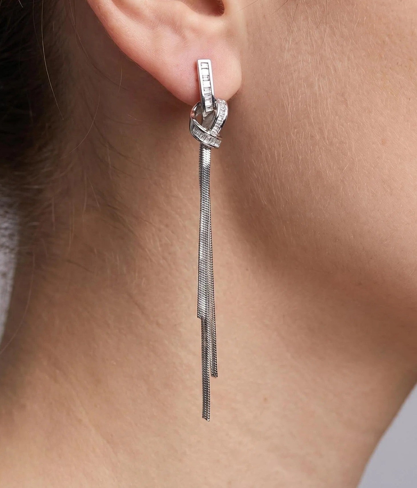 Elegant Gold or Silver Tassel Drop Earrings