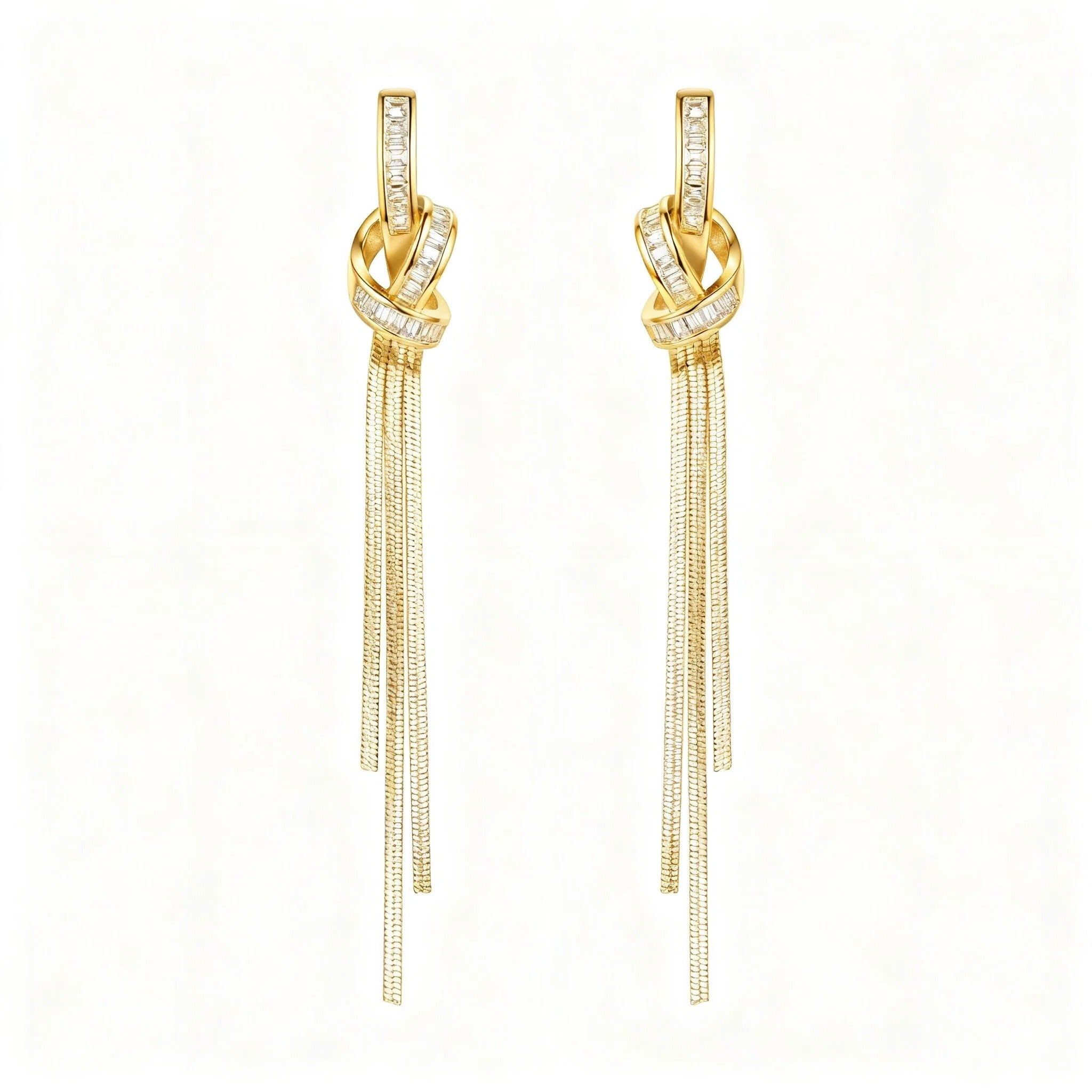 Elegant Gold or Silver Tassel Drop Earrings