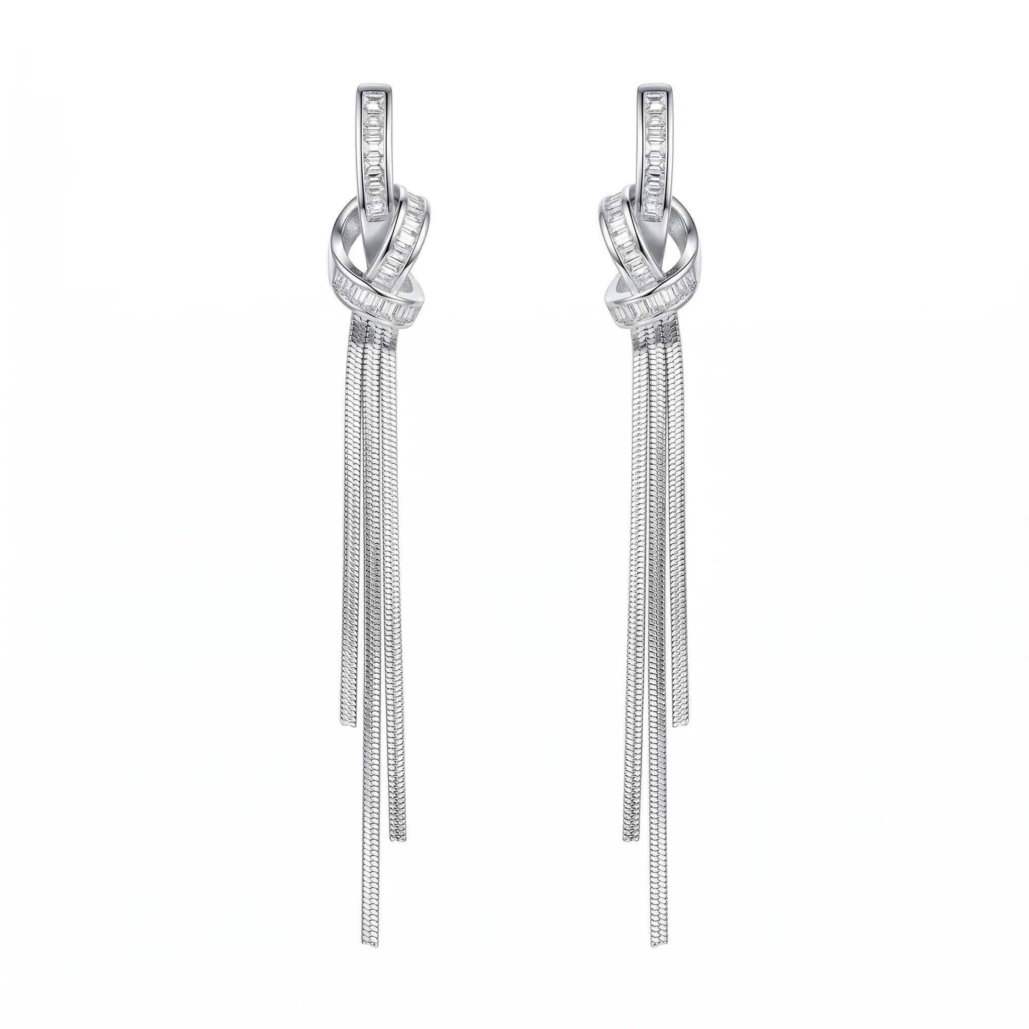 Elegant Gold or Silver Tassel Drop Earrings